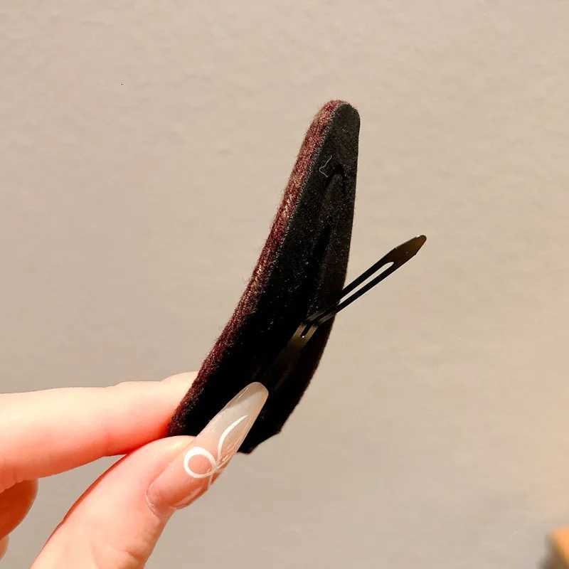 Khaki Plaid Fabric Hair Clips Hair Accories Pinzas Para El Cabello Fashionable Side Bangs Clip Versatile Hair Accory Y251210