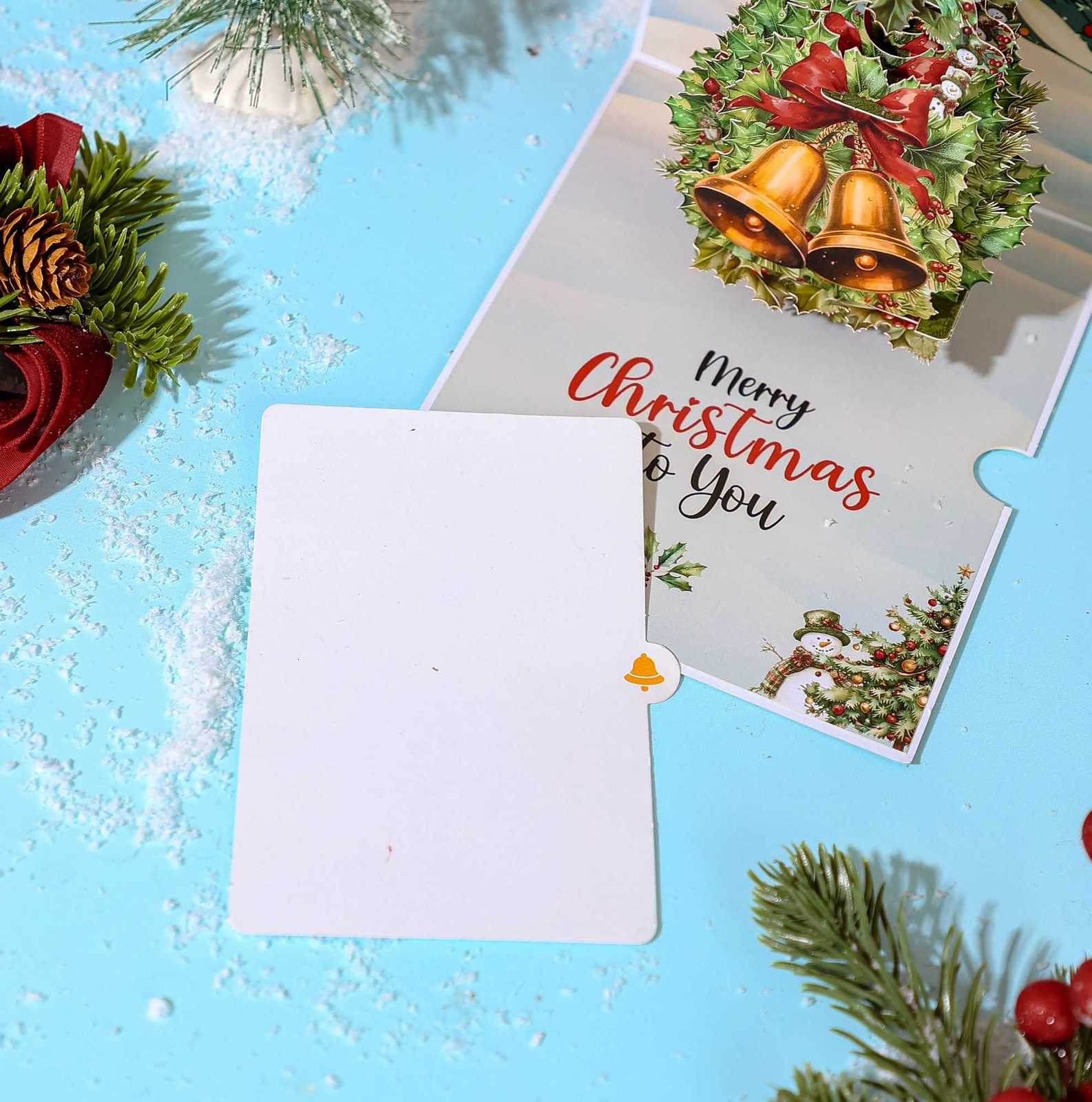 Christmas-Themed Greeting Card Featuring Jolly Christmas Bells Perfect for Spreading Holiday Cheer During Christmas Season H251210