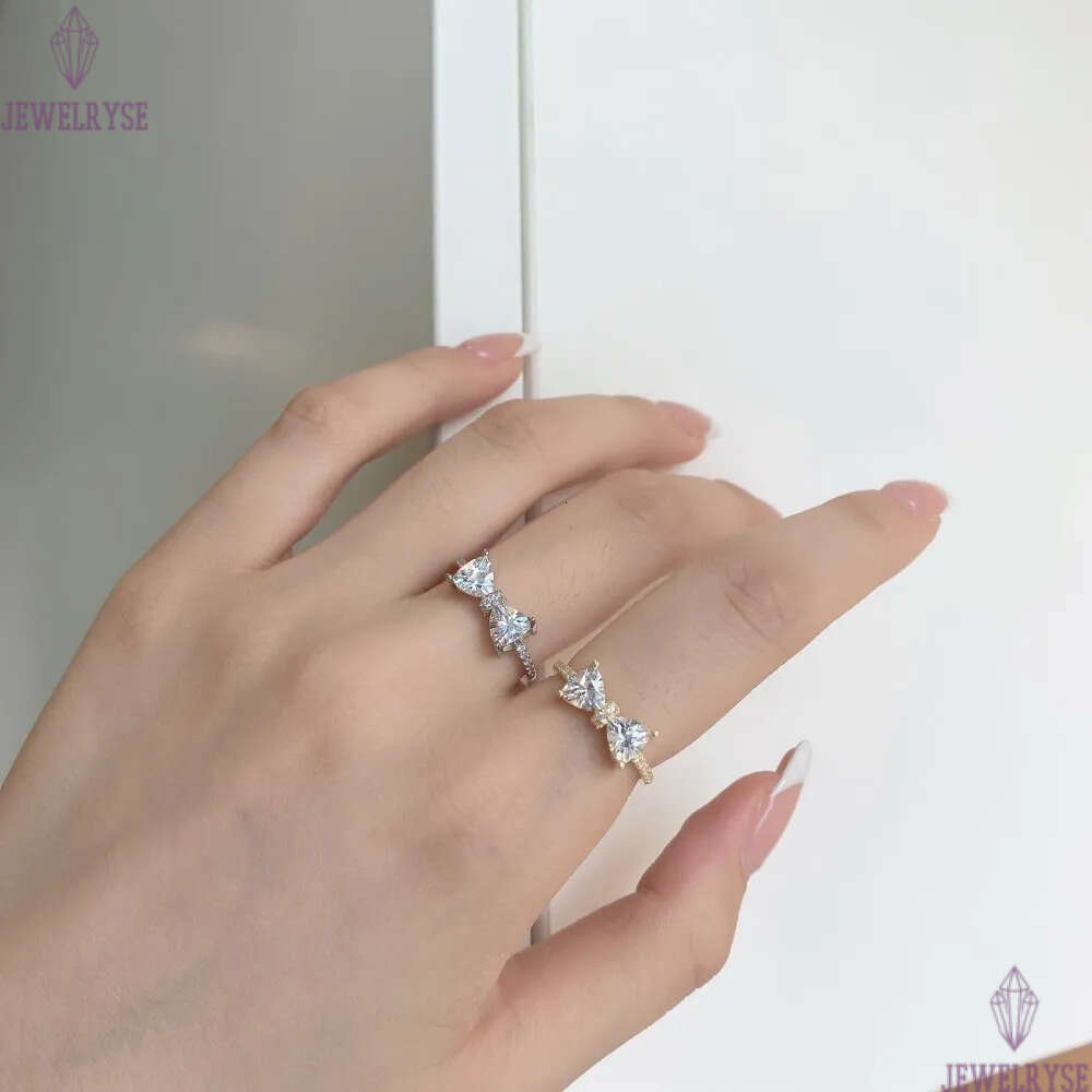 S925 sterling silver bowknot designer ring for women girls lovely bow knot luxury cz zircon stone charms elegant rings jewelry