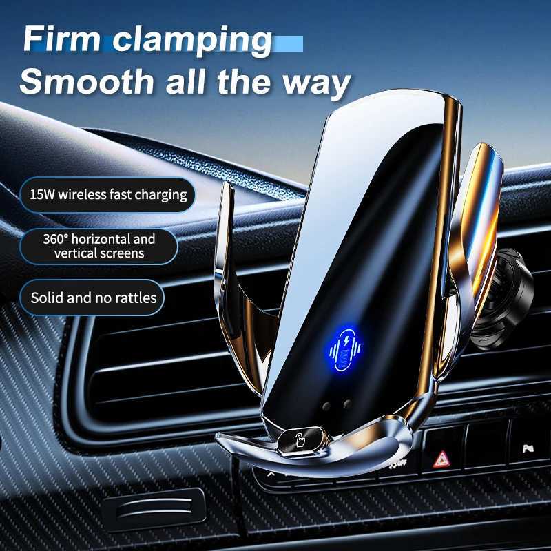 Car Mount Wireless Charging Stand Vehicle Phone Mounts Car Phone Holder Autatic Quick Release Button For Iphone C251210
