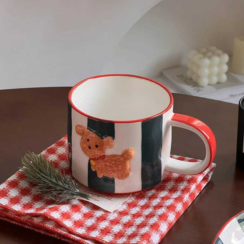 Cartoon Dog Coffee Cup Gentle Milk Coffee Breakfast Milk Mug Ceramic Cup Couple Cup Gift Juice Cold Drinkware Microwave Safe C251210