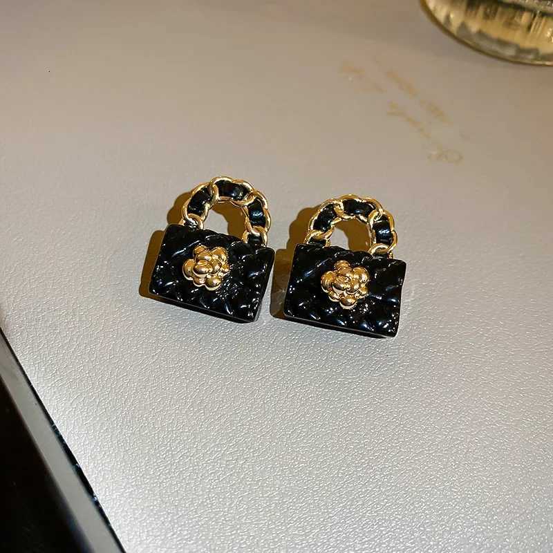 Pu Leather lia wer Dangle Earrings French Niche Light Luxury tote she Drop Jewelry Y251210