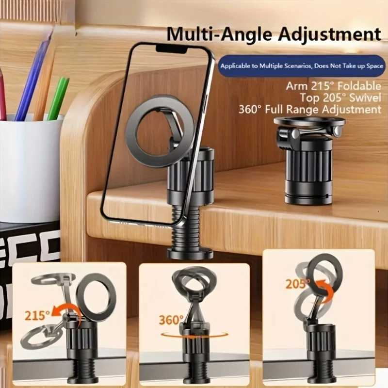 Adjustable Mti-function Rotate Magnetic Phone Clip Holder Airplane Travel Essentials Travel Portable Mobile Phone Stand For iP C251210