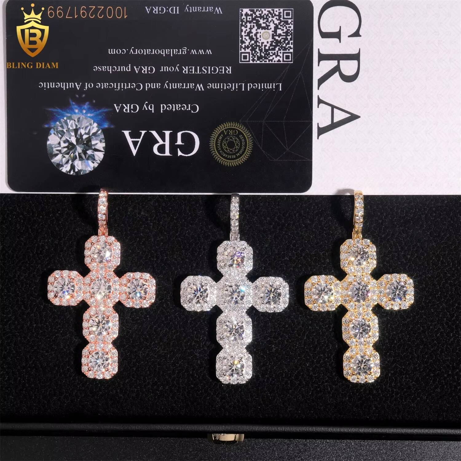 Hip Hop 925 Sterling Silver Pass Diamond Tester Custom Fashion VVS Moissanite Pendant