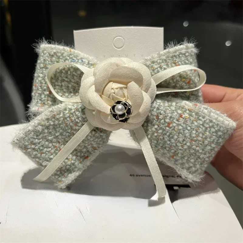 Handmade Fabric lia wer Bow Hair Clips Barrettes dr Spring Clip Ponytail Hair Accories for Wen Girlsi-Rel Y251210