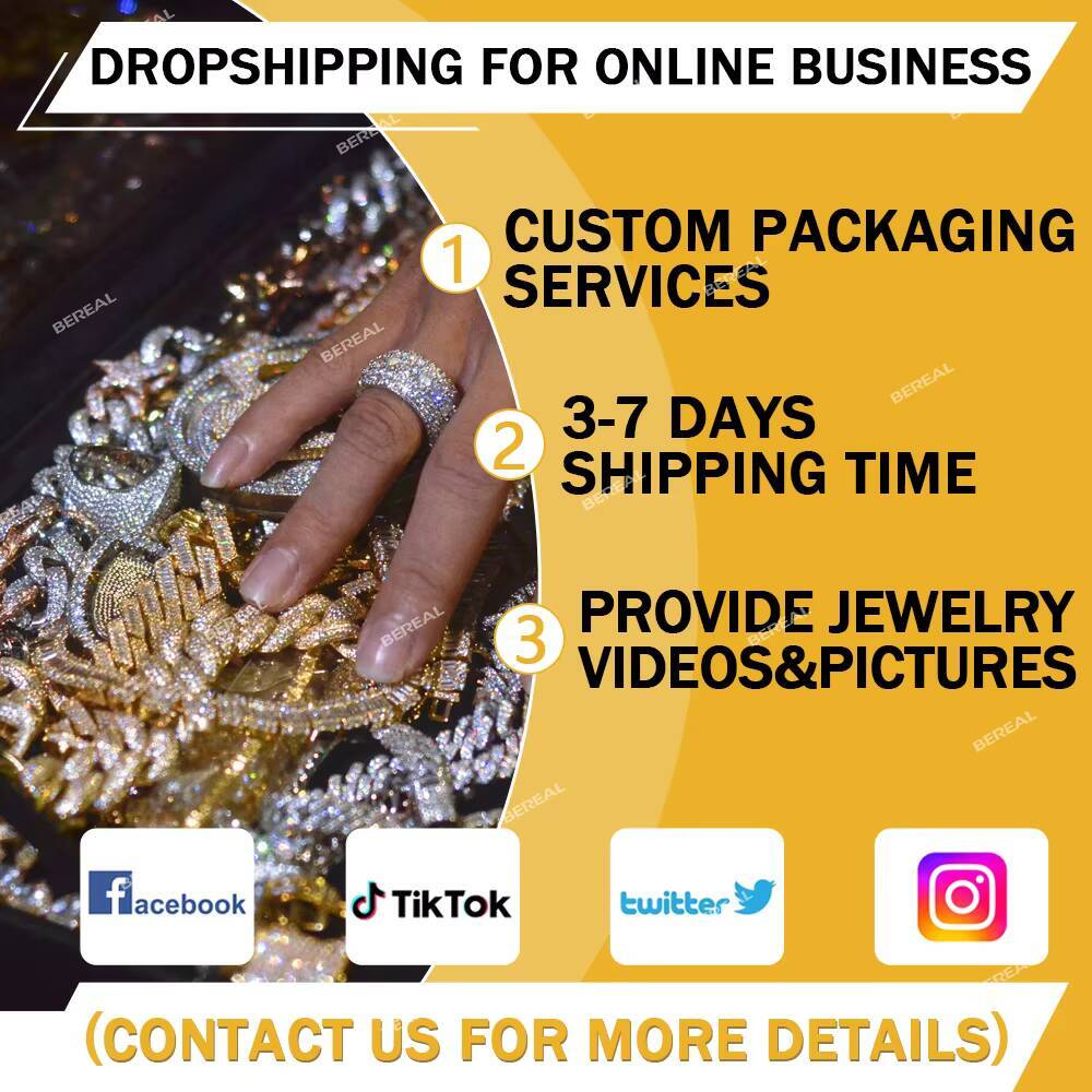 Wholesale Factory Direct Cuban Link Chain Bracelet Necklace Moissanite VVS Diamond 925 Silver Hip Hop Custom for Women