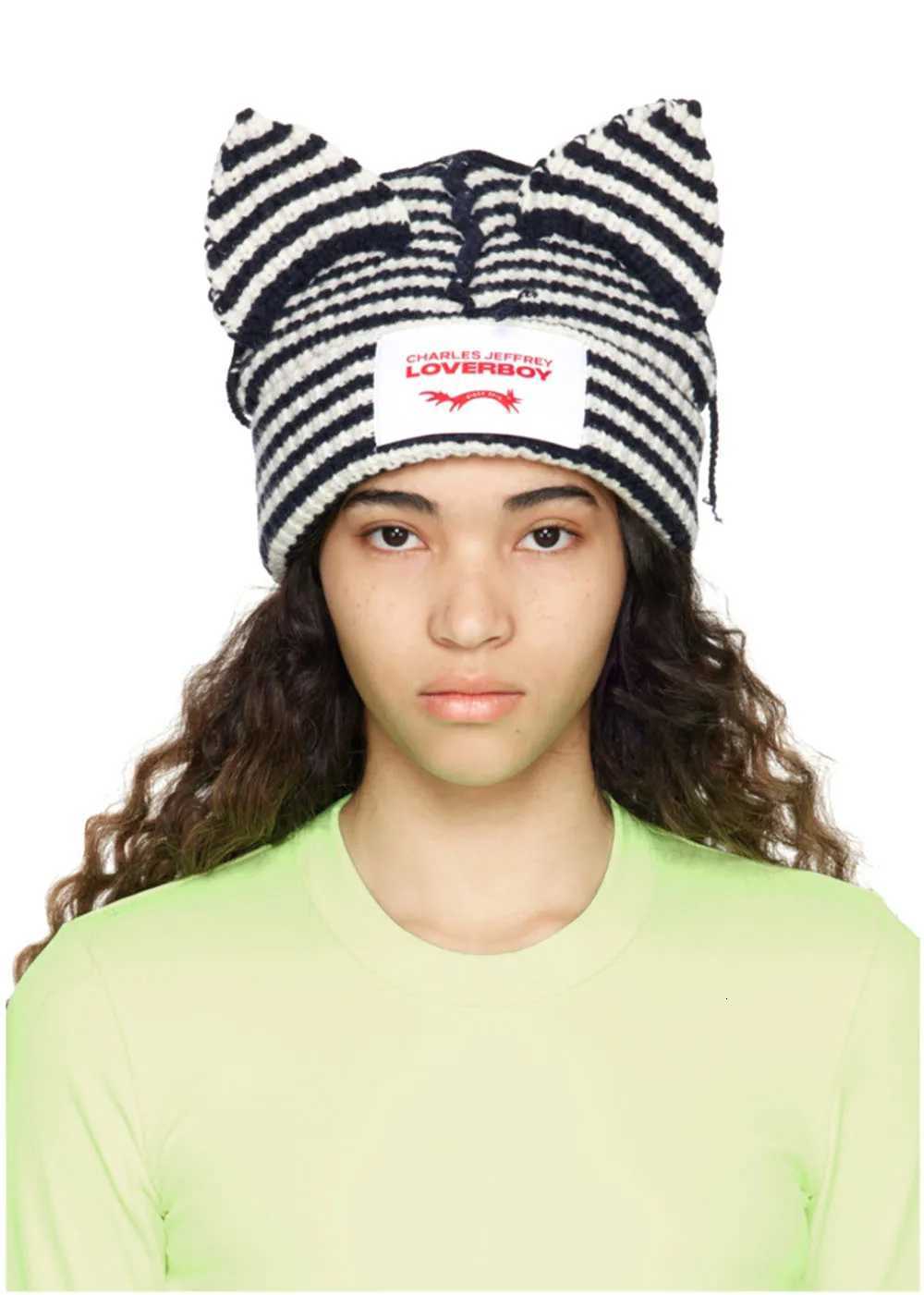 Luxury 2023 new Winter Skullies cool Cute Women fox Hat Crochet Knitted Hat Costume Beanie Hats Women christmas Gift Hip-hop Cap Y251209