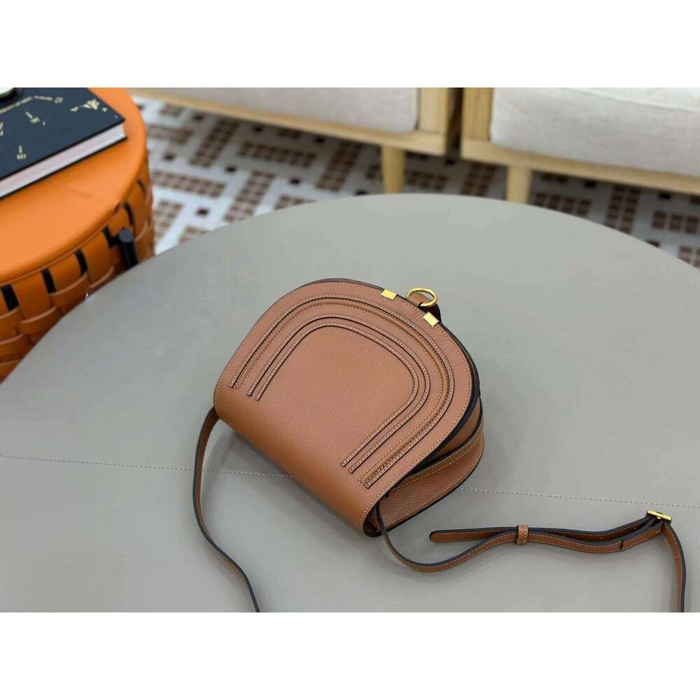 Trendy Saddle Crossbody Bag - Genuine Pebbled Leather, Fringe & U-Shaped Stitch, Bohemian Horsehoof Shoulder Purse For Women St251210