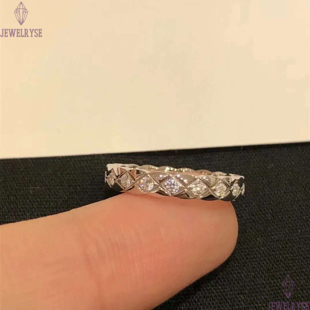 classic rhombus designer moissanite ring for women S925 silver luxury diamond cz zircon simple design engagement rings jewelry wholesale size ajustabl