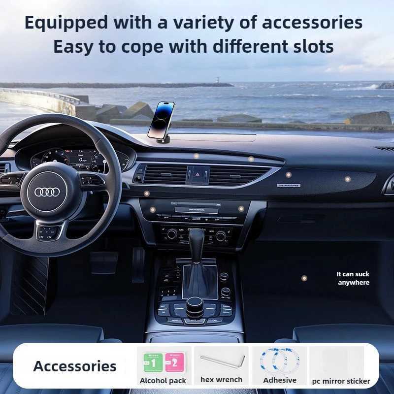 tra Magnetic Rotation Car Mount Dashboard Bracket 360 Degree Vacuum Suction Cup GPS Navigation Stand Mobile Phone Holder C251210