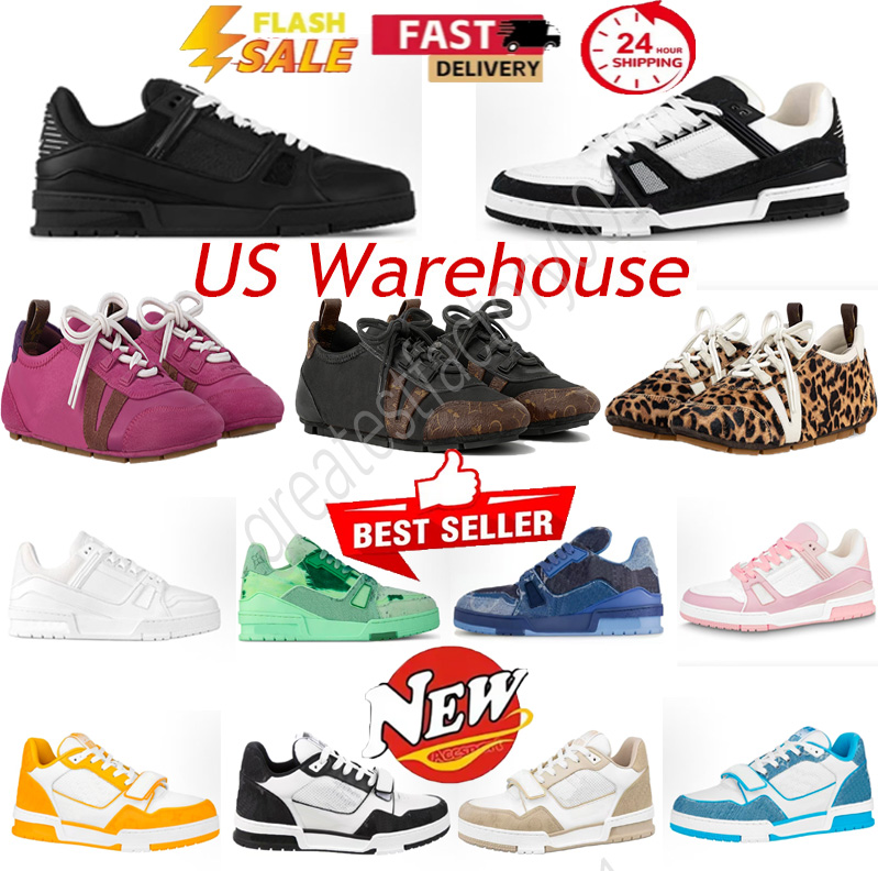 Designer shoes Skate Shoes sneaker trainer Casual shoes denim canvas leather white green red blue yellow letter fashion platform mens womens low trainers Sizes 36-45