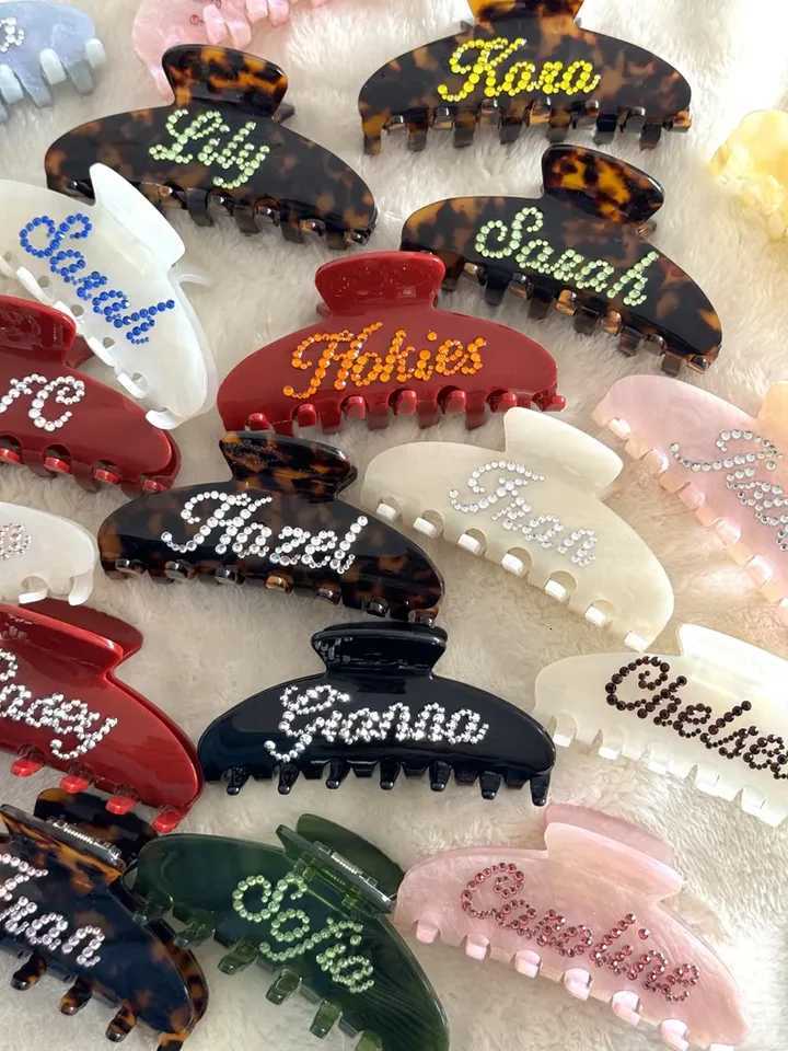 Cust Name Rhinestone Bridesmaid Hair Cl Clip Person Hair Decoration AccoryAnniversary Gift Wedding Bride Gift Y251210