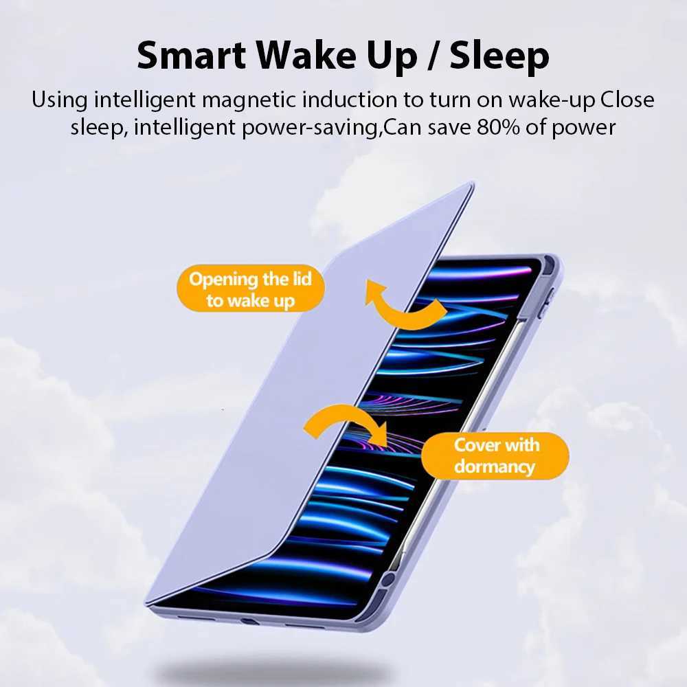 Magnetic Case For Ipad Pro 13 11 129 12 9 2024 9 9th 8th 7th Generation Funda For Ipad Mini 6 Air 5 4 3 109 360 Rotation Cover H251210