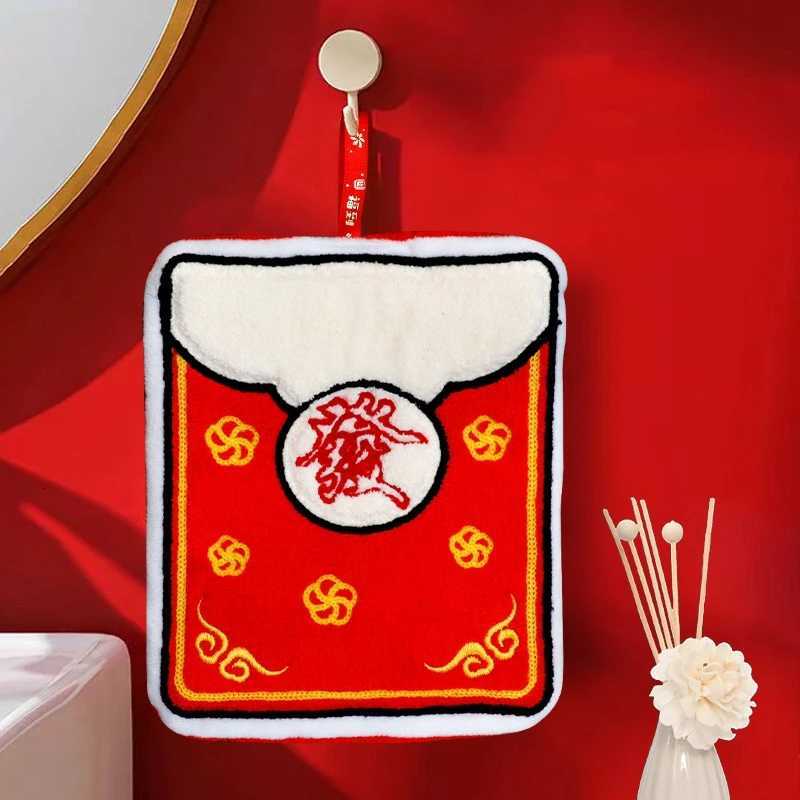 Chinese New Year 2026 Hand Towel Cartoon Absorbent Towels Chinese Spring Festival Quick Drying Towels Cute Lucky Hanging Cloth C251210