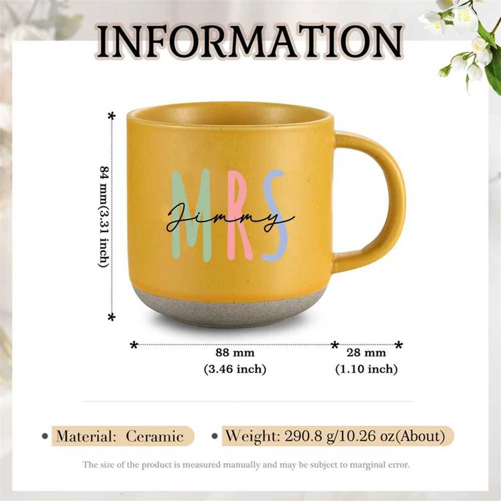 Personzed Ceramic Cup Customization Bride And Grooms Name Newlywed Gift Couples Wedding Anniversary Commemorative Gift C251210