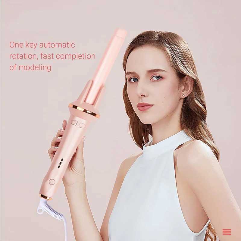 Professional Auto Rotating Curling Iron Fast Hair Curler Adjustment Temperature Irons Curling Wand Roller Hair Styling ToolsT251210