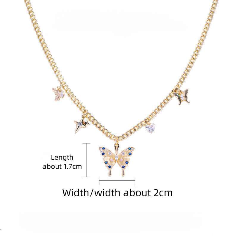 DHcollections gold Zircon Butterfly Necklace for Women 2025 New Model Light Luxury High-end Exquisite Original Design Collarbone Chain Wholesale