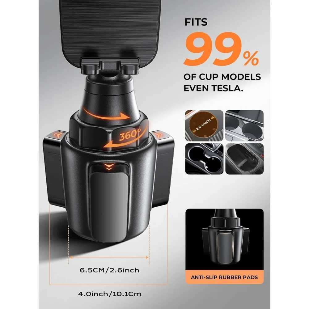 Upgraded Cup Phone Holder 360 Adjustable Fits all 4-7 Phones in golf Carts Cradles Universal Car MountCar Holder C251210