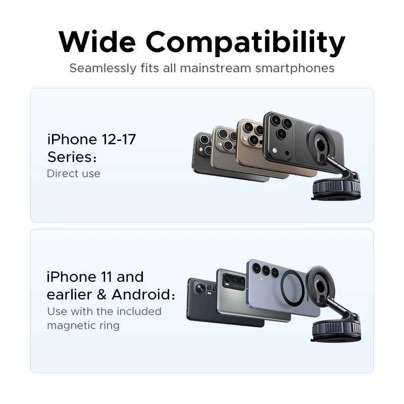 UGREEN Vacuum Magnetic Phone Holder 360Rotation Phone Stand For Strong iPhone 17 16 15 Pro Max S25 tra C251210