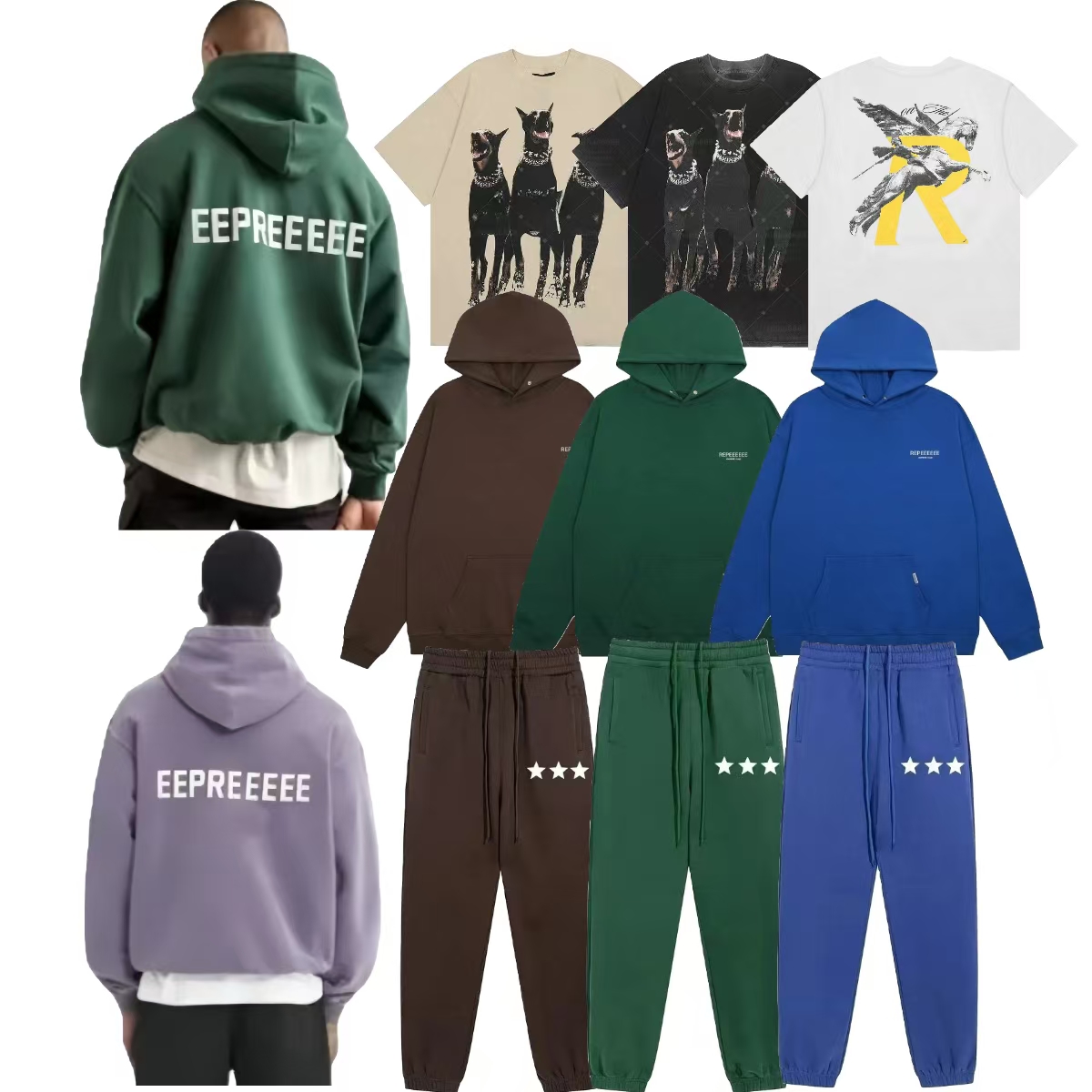 Hoodie T-Shirts pants Men's Hoodie Designer Casual Cotton Coat Tracksuits Street Fashion Brand Hoodie American brand letter sweat absorbing cotton Loose Fattened