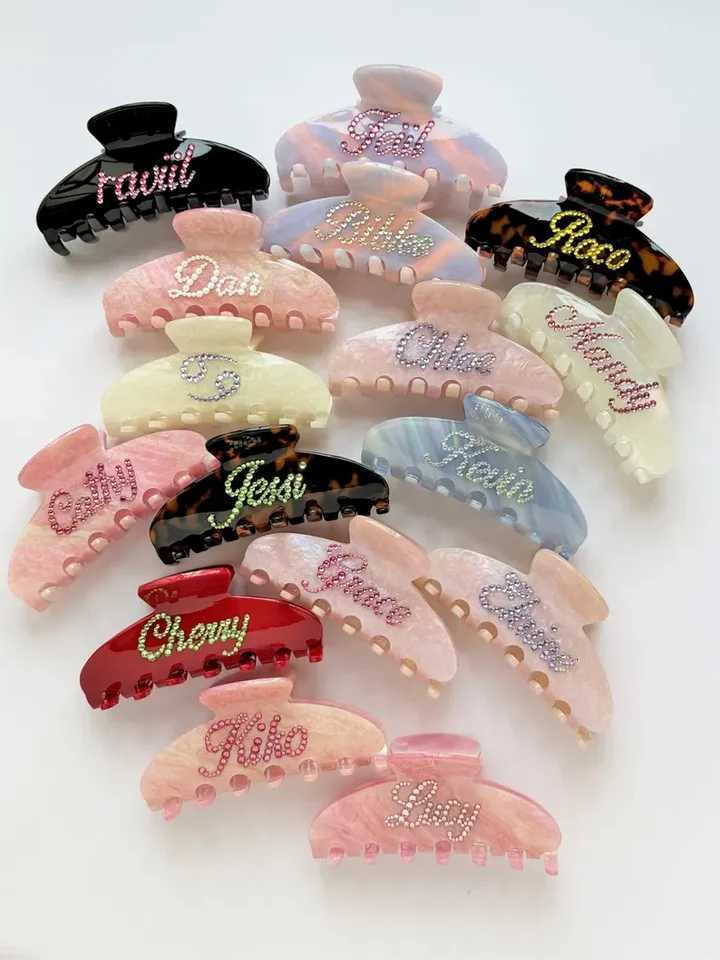 Cust Name Rhinestone Bridesmaid Hair Cl Clip Person Hair Decoration AccoryAnniversary Gift Wedding Bride Gift Y251210