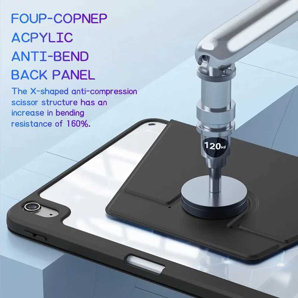 Case For iPad Pro 13 11 2024 129 2021 2020 2018 iPad 2019 2018 Air 13 4 5 10th 11th Gen 360 Rotation Acrylic protective Case H251210