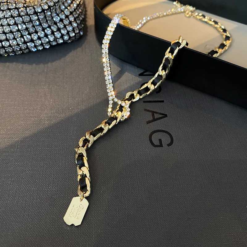 luxury necklace big brand Korean necklace new wens neck chain with rhinestone splicing collaone chain jewelry accories Y251210