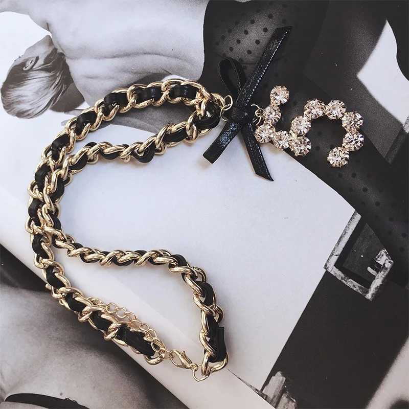 Korea lia Letter five Chokers Necklaces For Wen Party Gift Jewelry Y251210