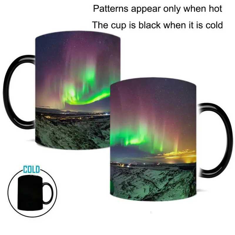 Heat Changing Reveal Mug Ceramic Heat Changing Reveal Mug Northern Lights Design Ceramic Mug Heat Sensitive Magic Mug For Hot C251210