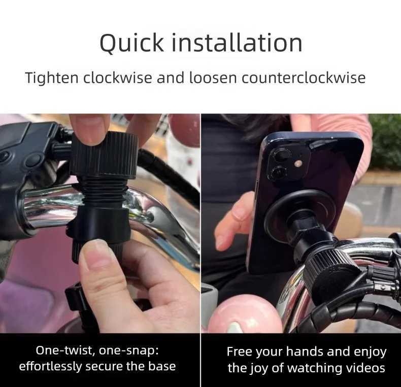 Bike Holder Sports Motorcycle Magnetic Cell Phone Holder Handlebar Bicycle Mobile Phone Holder For iPhone 17 16 15 14 13 C251210