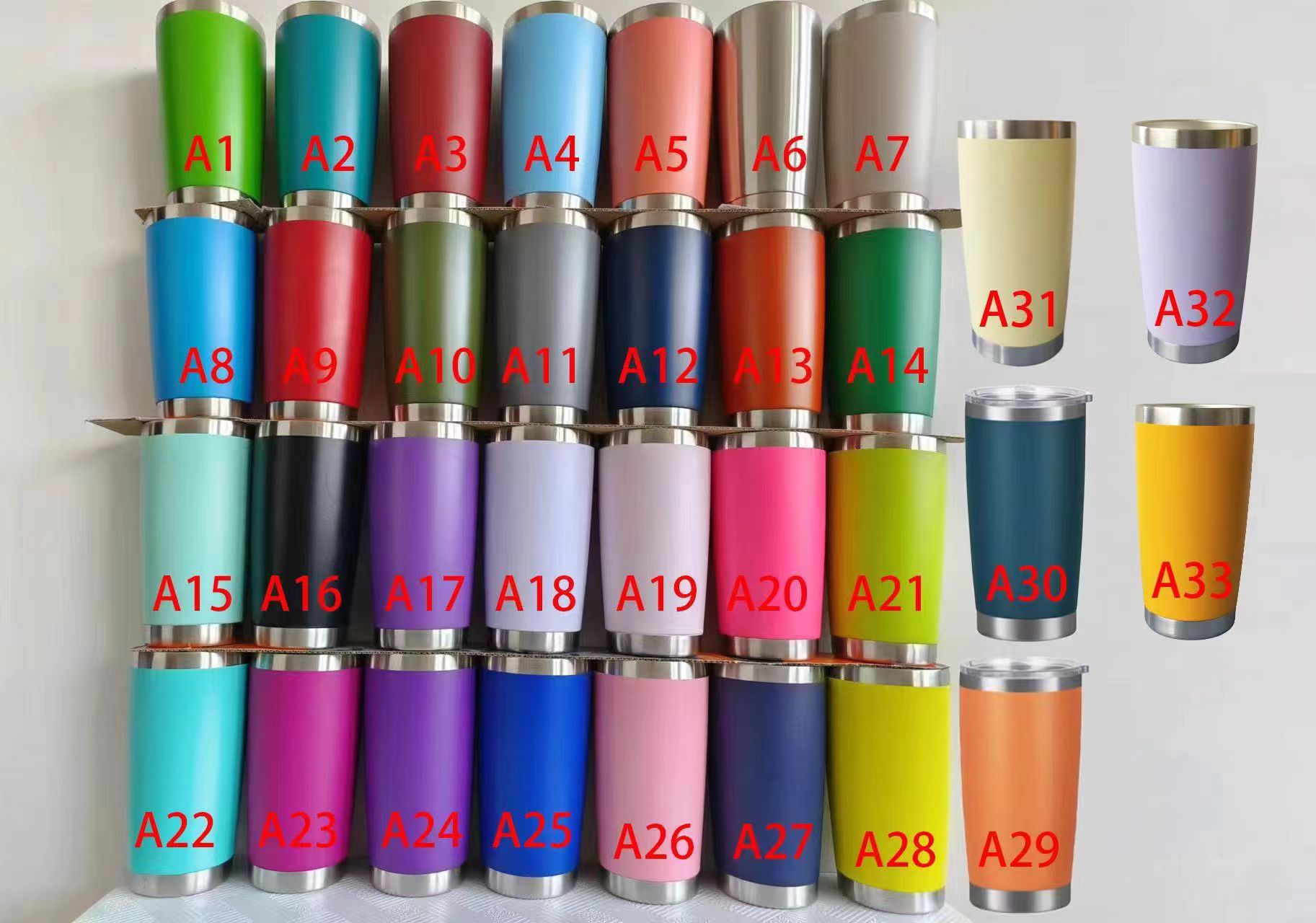 New Style 20oz Stainless Steel Tumblers Car Mug Water Bottle Portable Outdoor Sports Cup Insulation Travel Vacuum Flask Bottles AAA