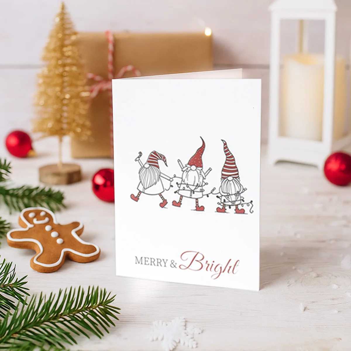 Christmas Greeting Card Merry Christmas Decoration for He 2025 Pendant Xmas Ornaments Navidad Natal Happy New Year Gift 2026 H251210
