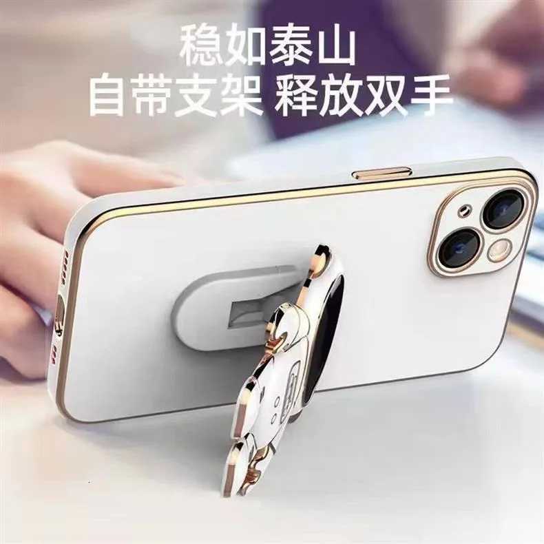 1pc Luxurious Astronaut Style Folding Stand Phone Holder Table Adjustable Cpact and Durable PC Material Non-Waterproof C251210
