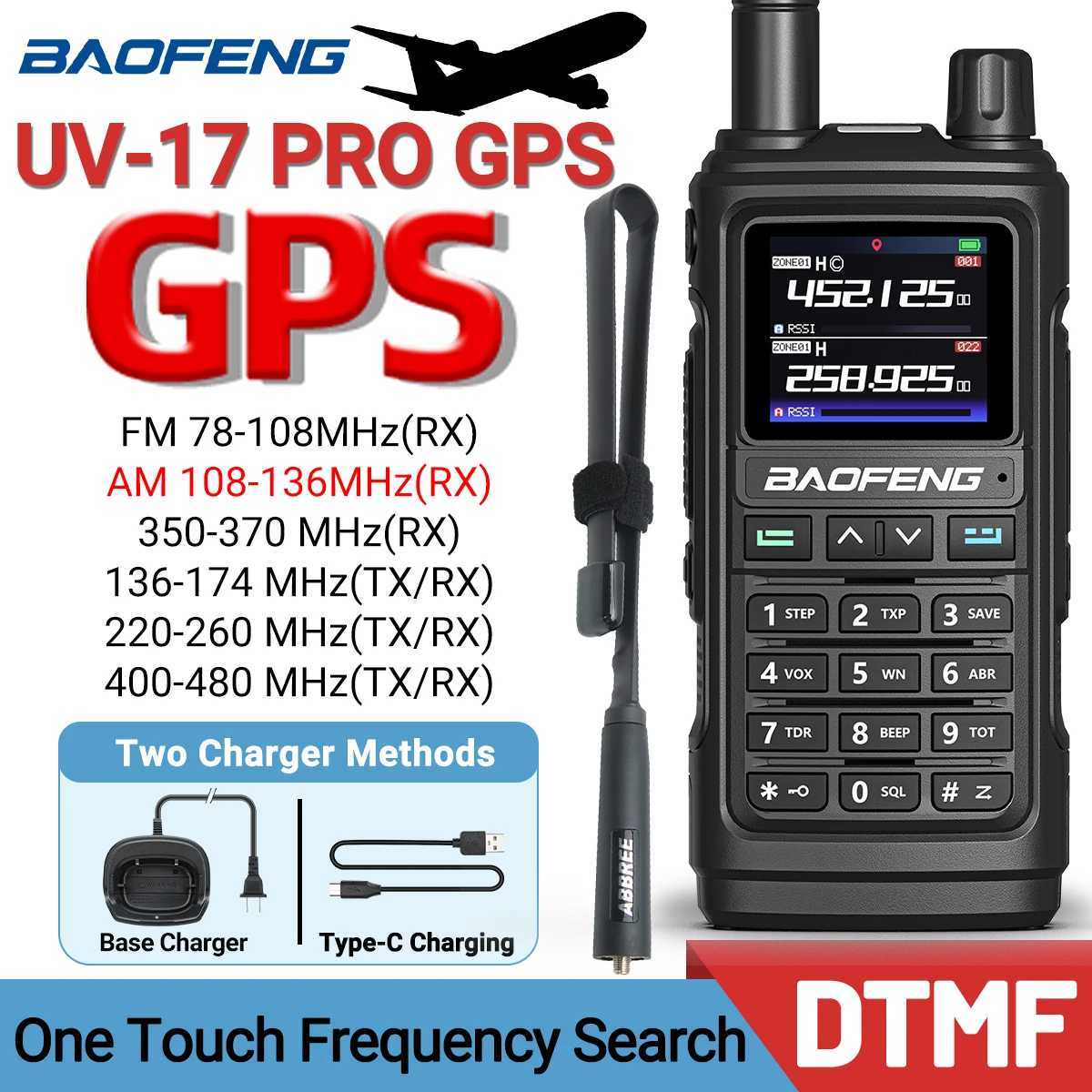 Baofeng UV 17 PRO GPS Air Band Walkie Talkie 999CH Wireless Copy Frequency NOAA Six Bands Amateur Ham Two Way Radio for Hunting M251210