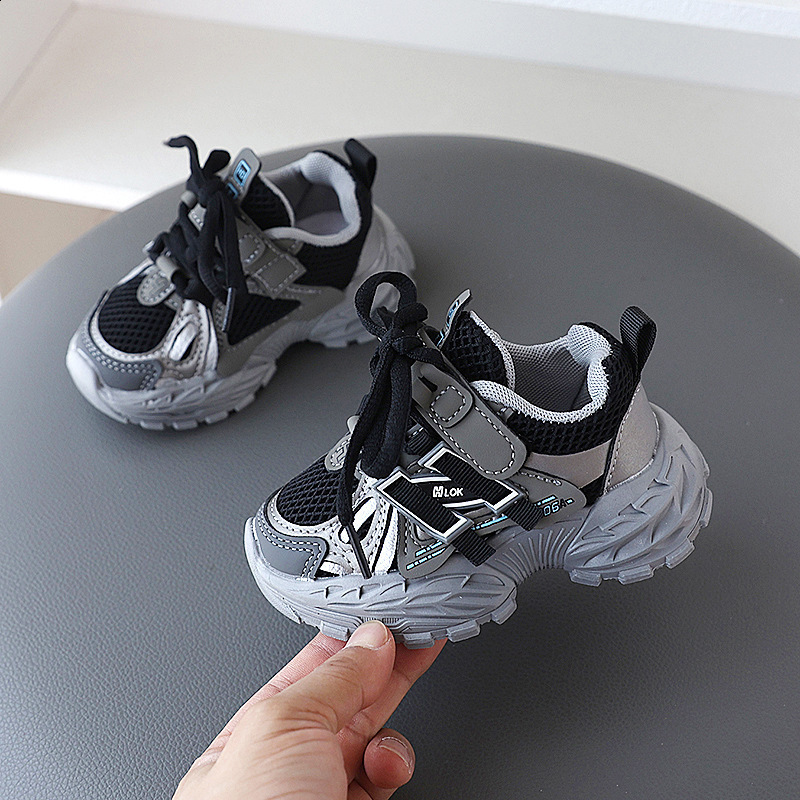 Childrens Sports Casual Shoes 2025 Autumn New Breathable Versatile Boys Ins Girls Wear-resistant Dad Shoes