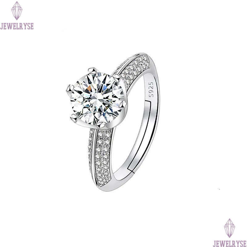 Luxury classic love designer ring for women ins fashion shine crystal diamond silver geometry elegant star rings wedding party jewelry size ajustable