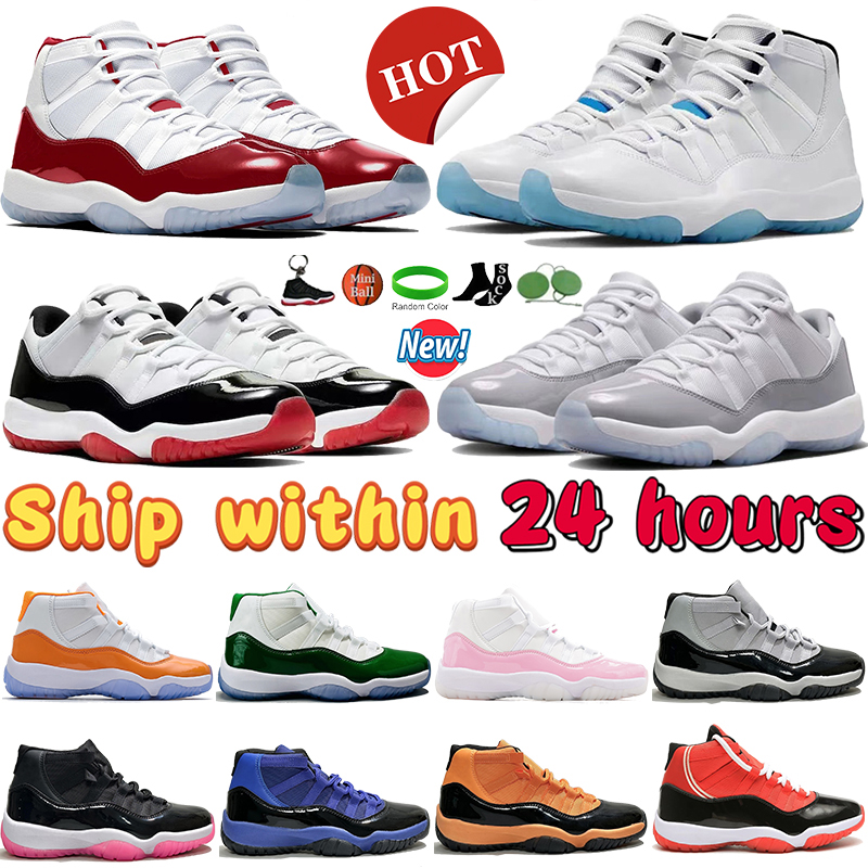 Designer 11 11s Basketball Shoes Men Women Mid Cut Sneakers Bred Velet Cherry Rare White Navy Triple Black White Orange Mens Womens Outdoor Sports Trainers