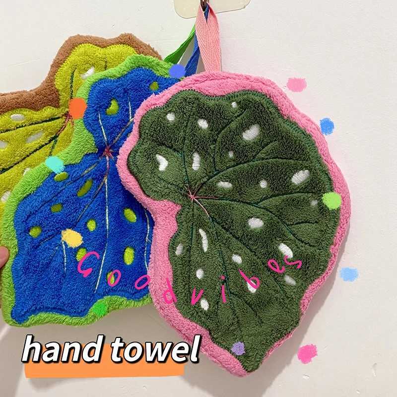 Absorbent Hand Towel Hot Plant Leaf Handkerchief Towels for Kitchen Bathroom Portable Cleaning Wipe Towels Home Accessories C251210