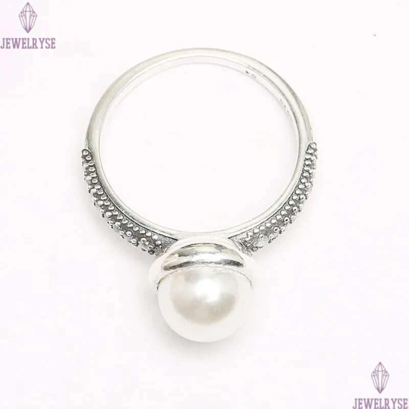 White pearls Ring Authentic 925 Silver Luxurious RING set Women Girls Wedding Gift Jewelry Diamond Stacking rings with Retail Box Factory wholesale