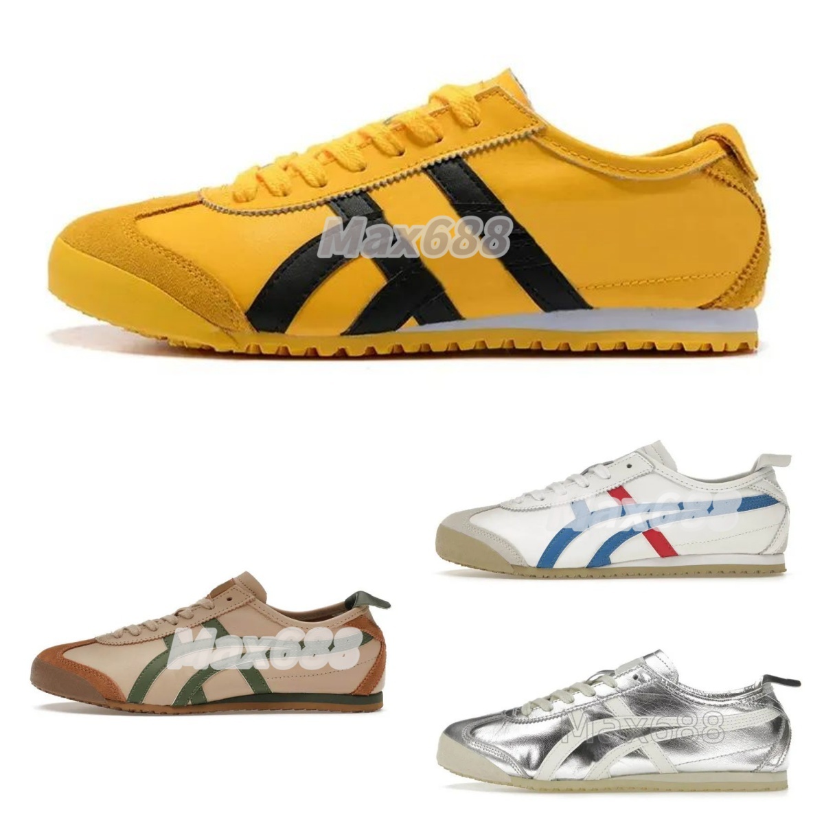 Designer Casual Shoes Tigers Mexico Running Sneakers For Men Women Japan Mexico 66 Edible Moss classic casual sneakers outdoor Low Canvas Outdoor Trainers Tennis