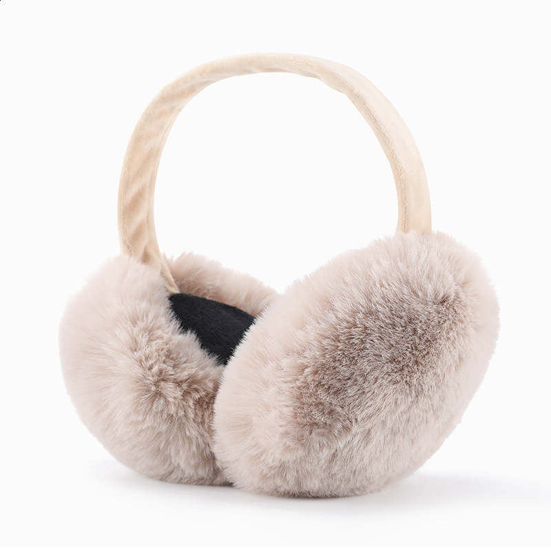 BOONJOVIA unisex mink ear muffs with velvet straps mens foldable ear muffs ious in winter 241202