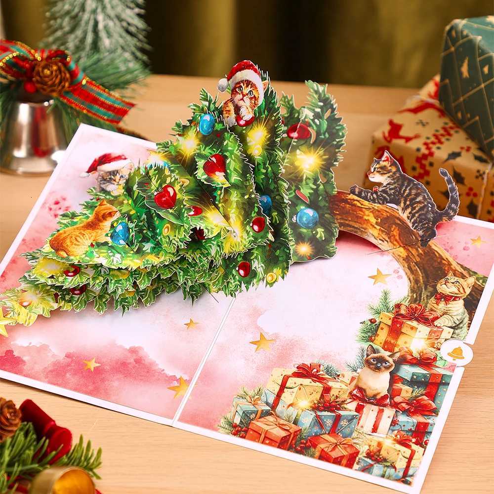 Christmas 3D Up Cards Festive Snowman Tree Theme Holiday Gift for Her/Him He Decoration Christmas H251210