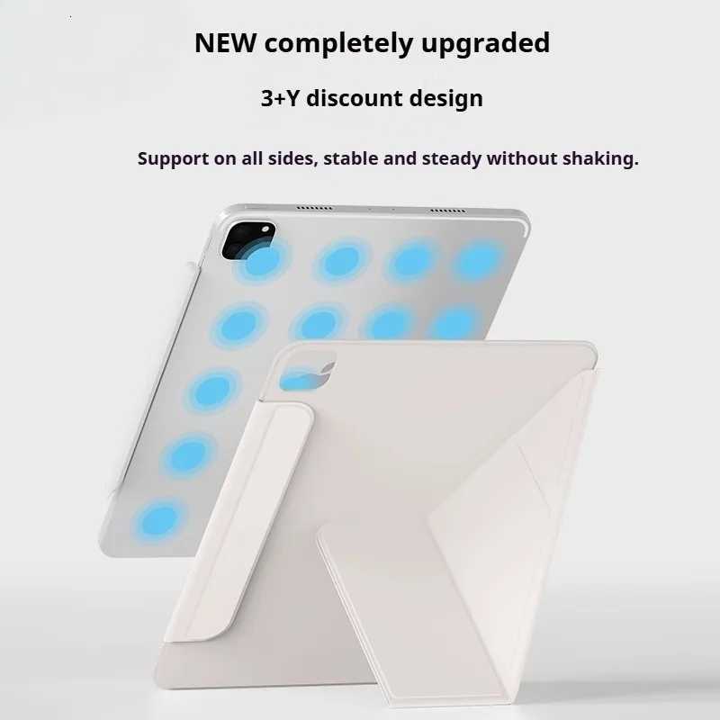 RBP Y-Shaped Folding Case Magnetic iPad A16 10/11th Gen iPad Pro 11 13 129 Air 11 Ai/5 mini 6 With Magnetic Detachable Cover H251210