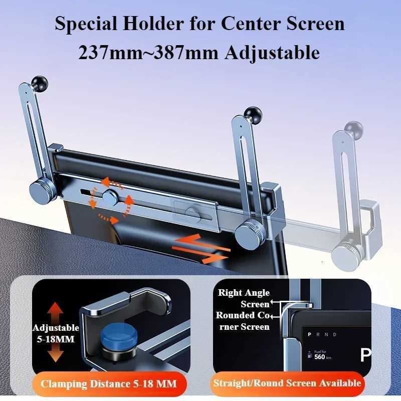 Eary Dual-position Car Sn Phone Holder Metal Bracket 360 Adjustable Stand Fit for Tesla Model 3 Y Highland Car Accessories C251210