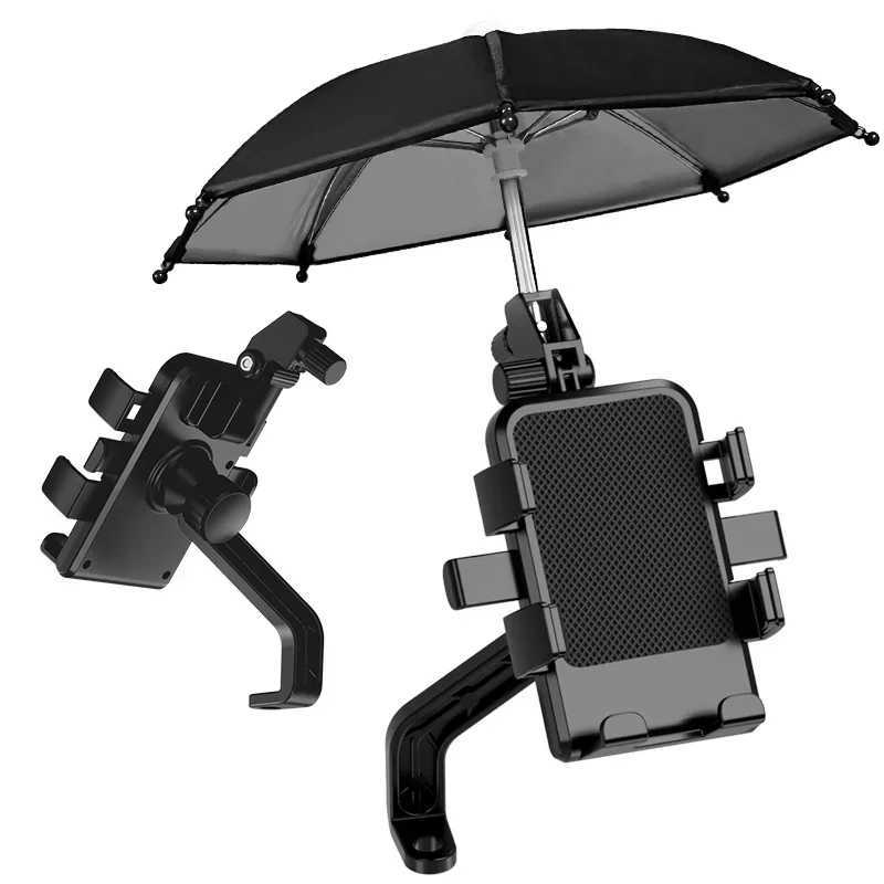 Motorcycle Mobile Phone Holder Stand Umbrella Rainproof Sunshade Bicycle Outdoor Scooter Phone Clip Handlebar Mount For C251210