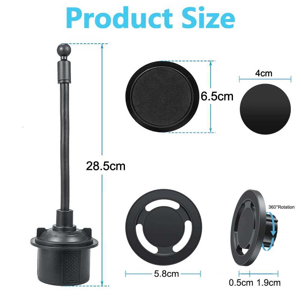 Magnetic Cup Holder Phone Cradle with Adjustable Gooseneck Cup Phone Holder for Car For iPhone 16 15 14 13 12 Series C251210