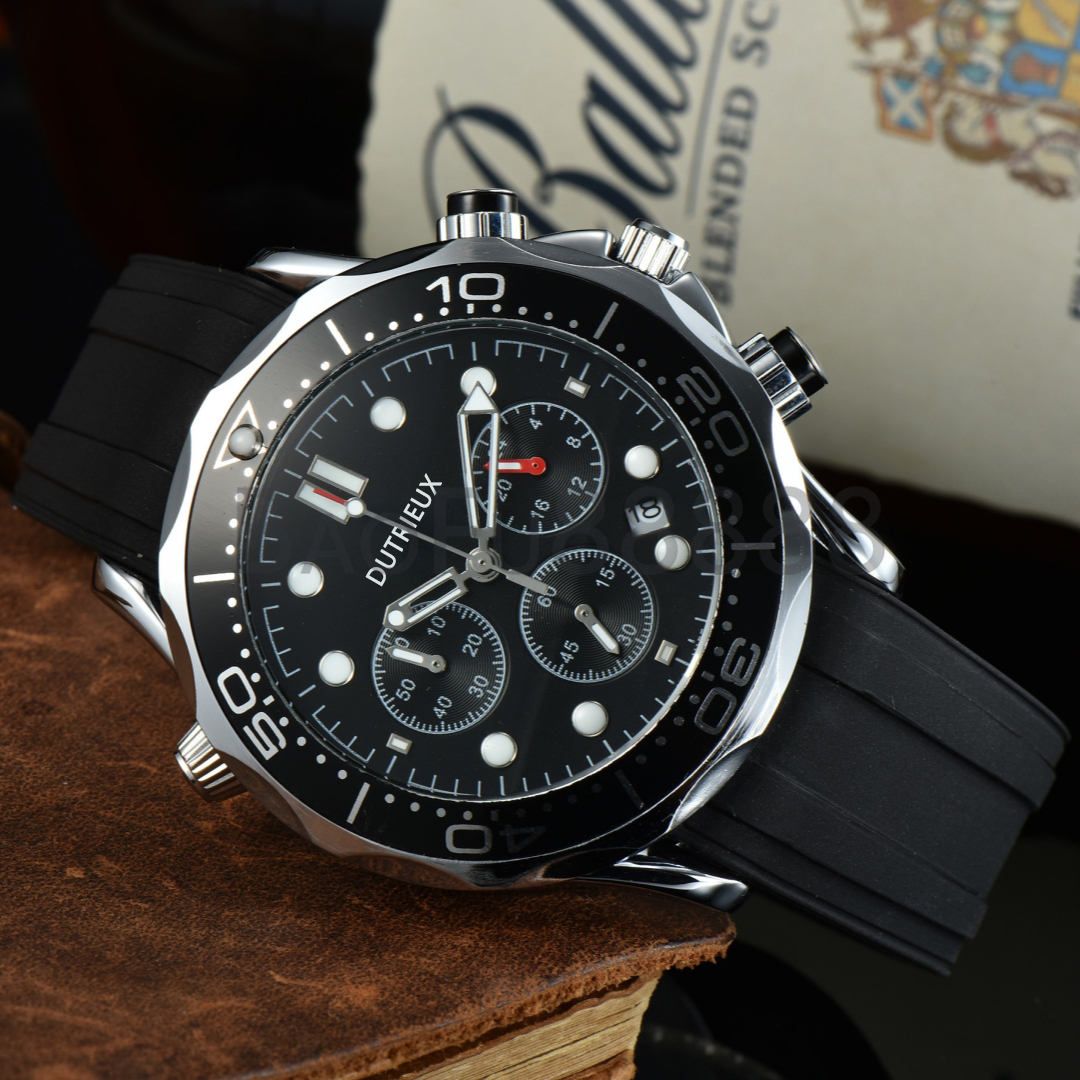 Popular Designer Watch Hot Luxury Watches for Men Quartz Wristwatch Multifunctional Date Rubber Strap Business Male Clocks for Gift Dropshipping Wholesale