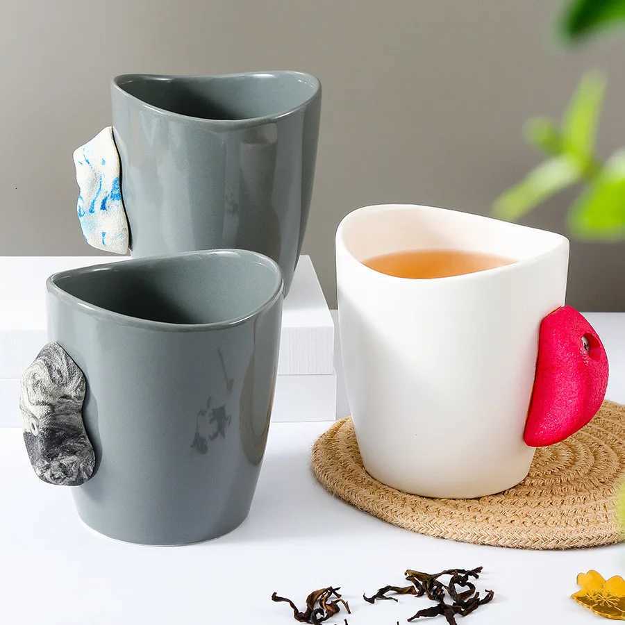 Creative Irregular Large Capacity Mugs Ins Home Climbing Ceramic Mug High Value Coffee Water Cup C251210
