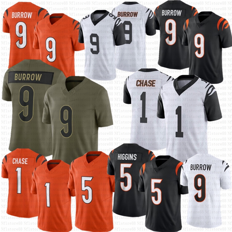 Joe Burrow JaMarr Chase Football Jersey Evan McPherson Tee Higgins Sam Hubbard Amarius Mims Cam Taylor-Britt Trey Hendrickson Johnson stitched Jerseys