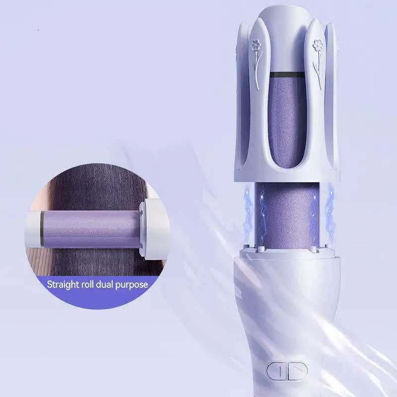 Auto Rotating Hair Curler Anti-Tangle 2-in-1 Automatic Curling Iron Wand and Straightener Flat Iron Automatic Hair CurlerT251210